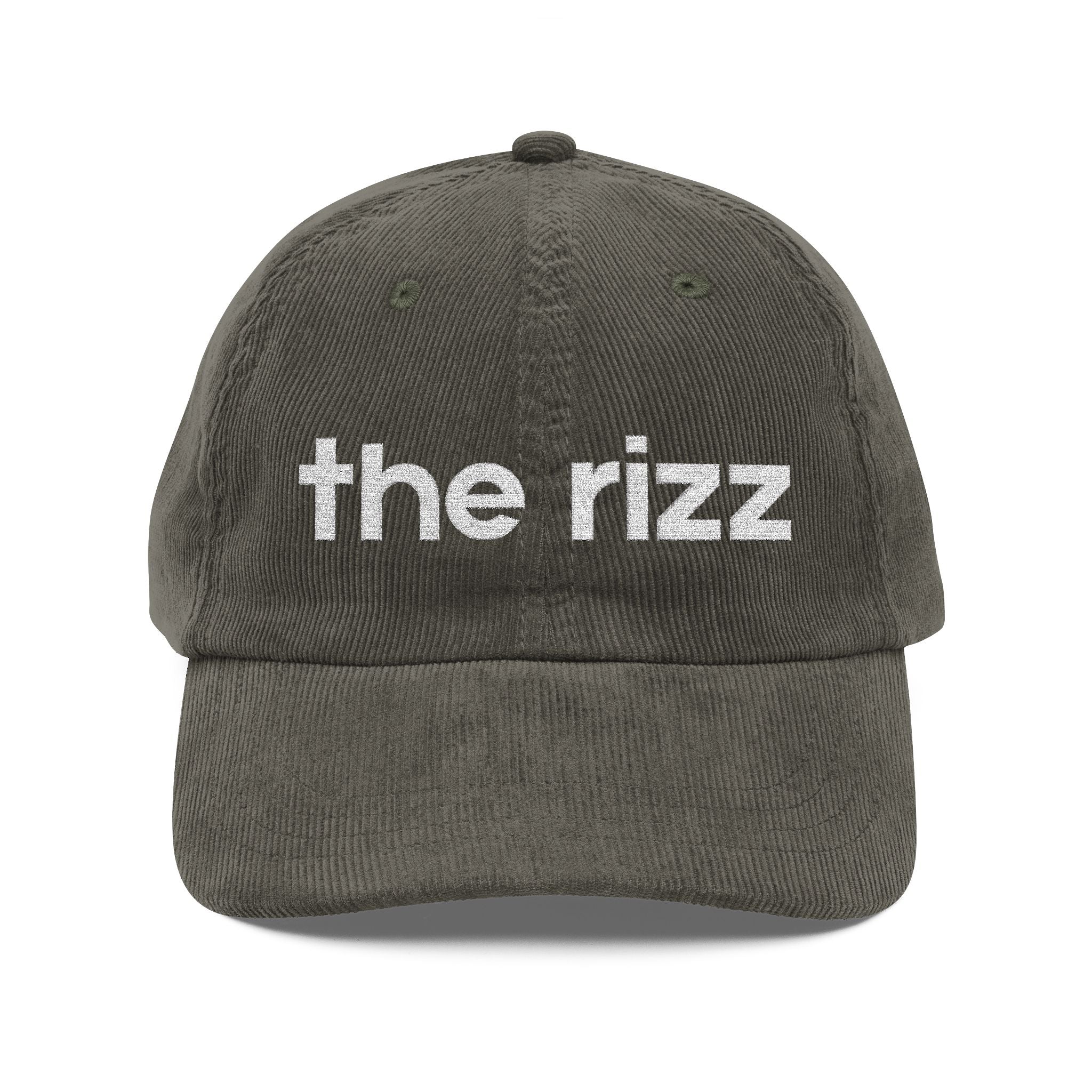The Rizz - Embroidered Corduroy Baseball Cap
