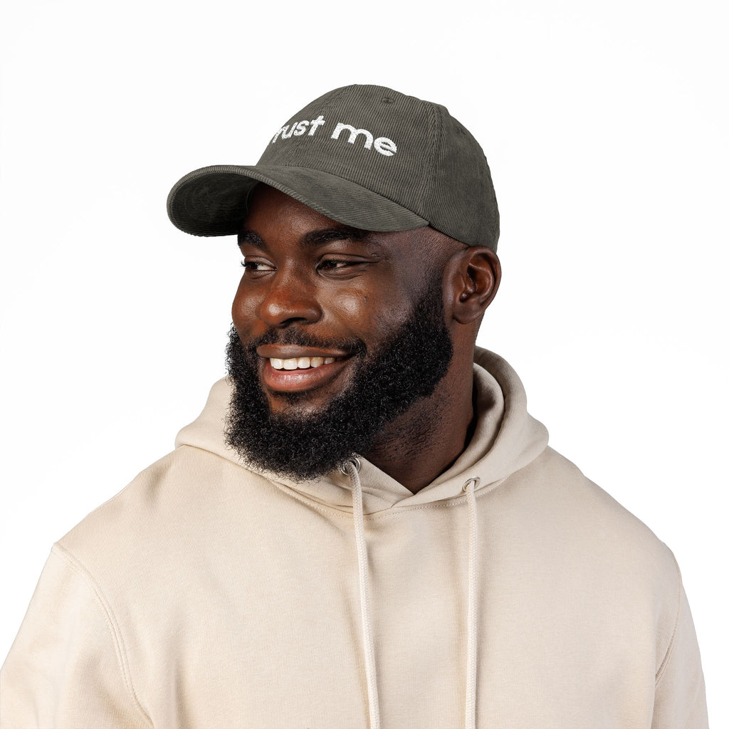 Trust Me - Embroidered Corduroy Baseball Cap