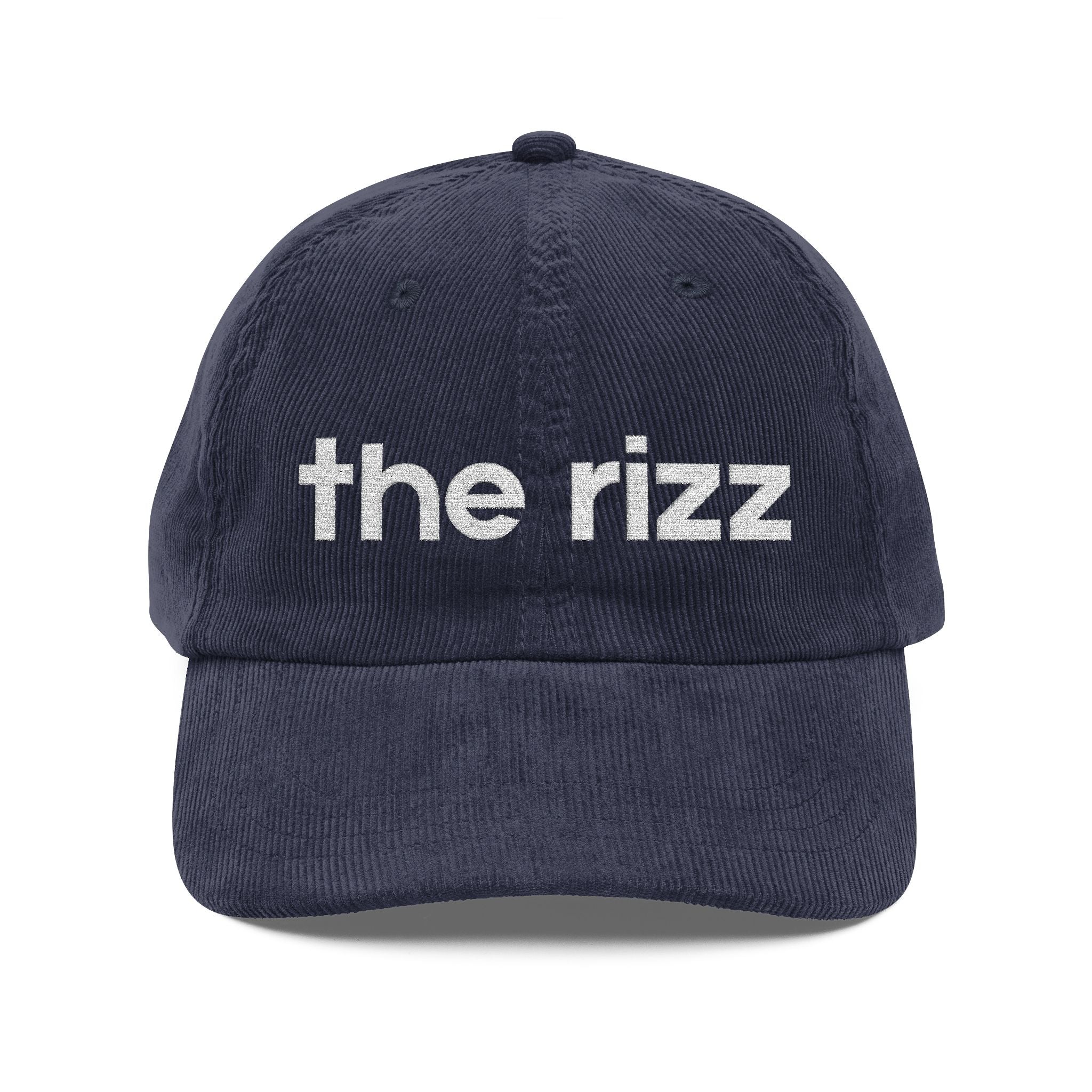 The Rizz - Embroidered Corduroy Baseball Cap