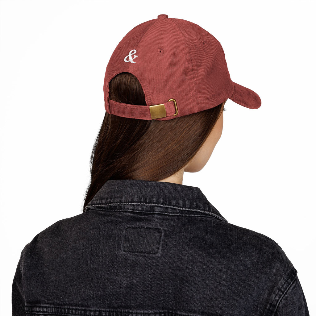 100% Real - Embroidered Corduroy Baseball Cap