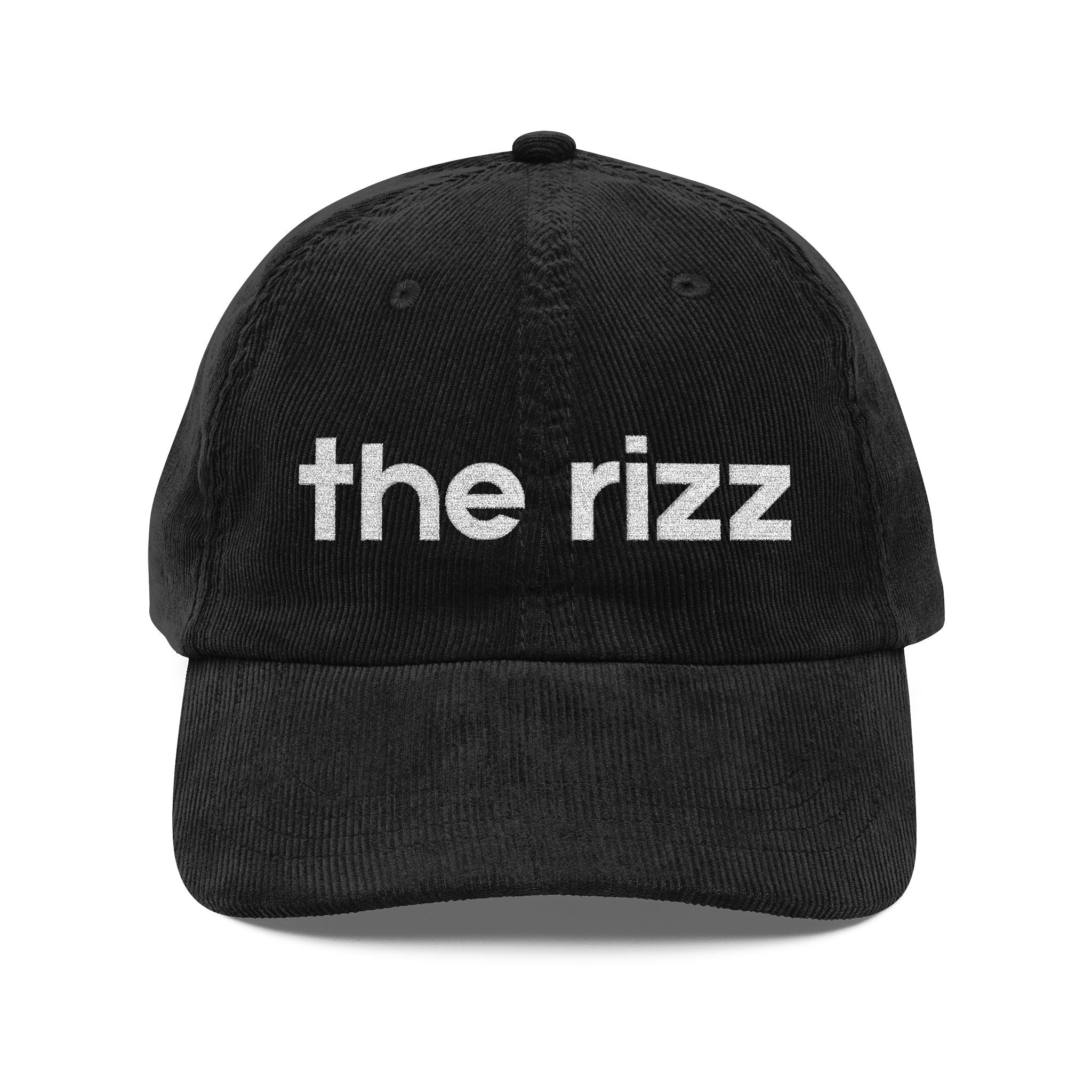 The Rizz - Embroidered Corduroy Baseball Cap