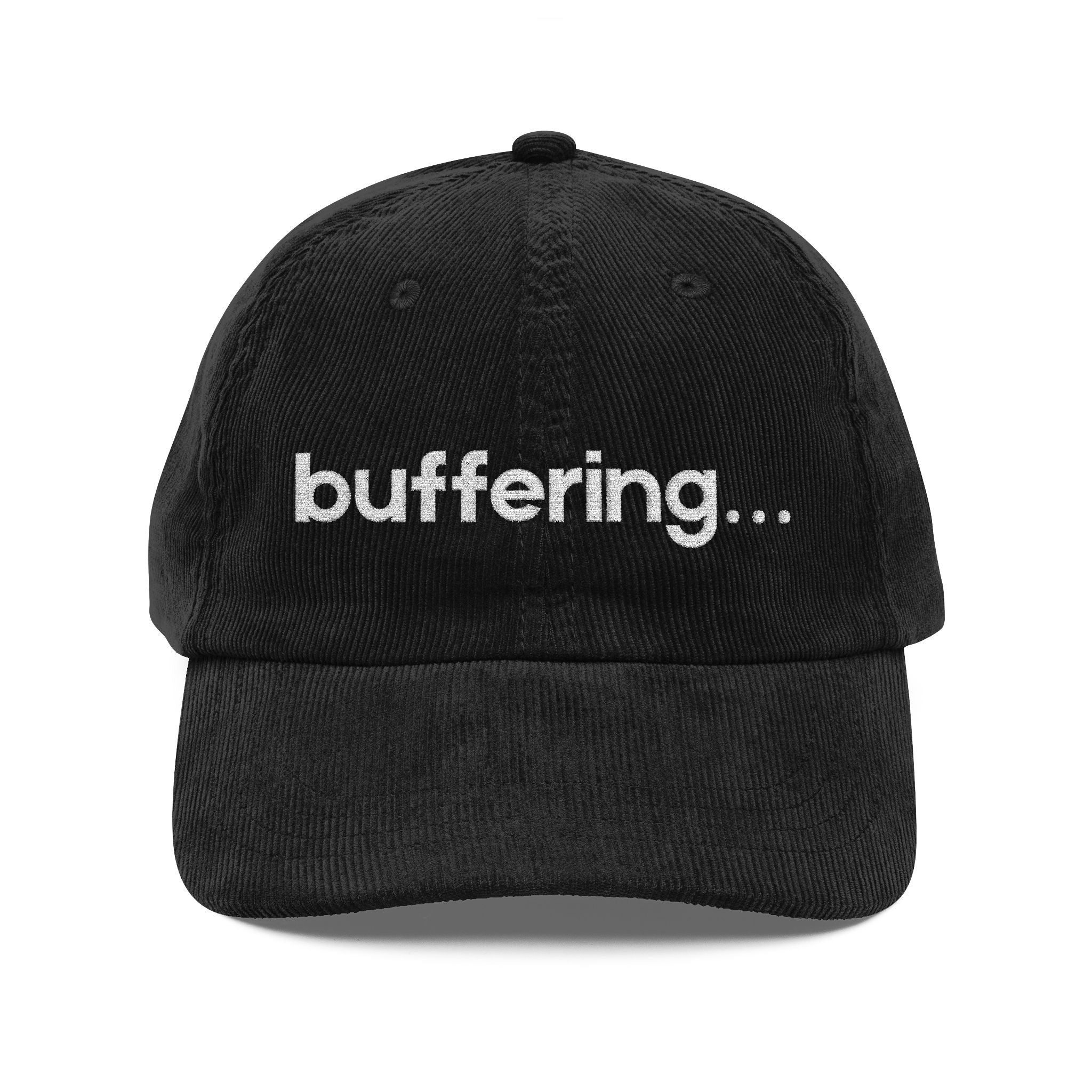 Buffering... - Embroidered Corduroy Baseball Cap