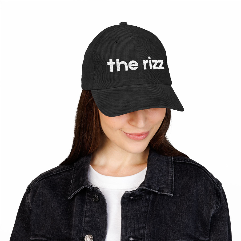 The Rizz - Embroidered Corduroy Baseball Cap