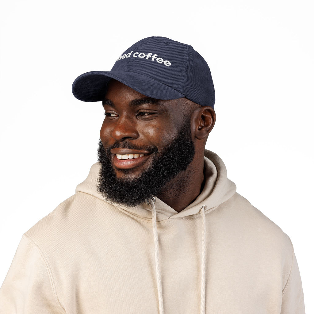Need Coffee - Embroidered Corduroy Baseball Cap