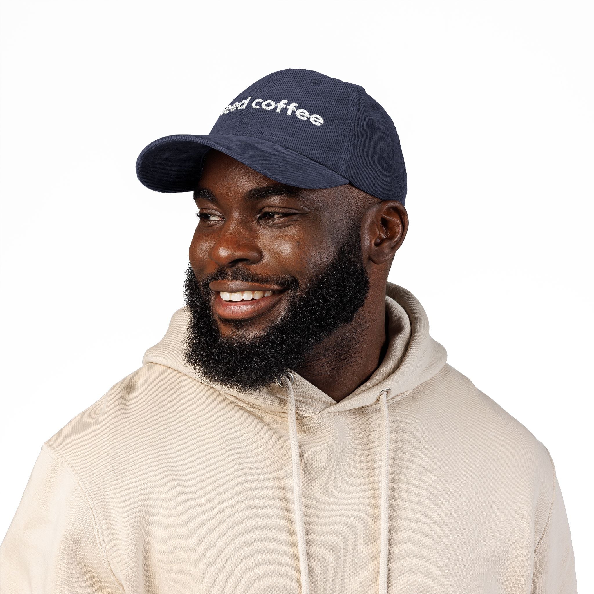 Need Coffee - Embroidered Corduroy Baseball Cap