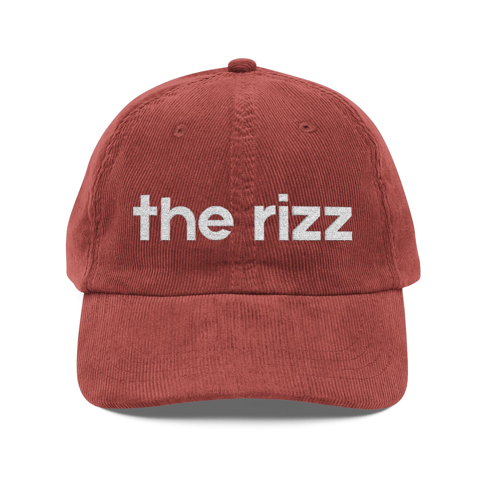 The Rizz - Embroidered Corduroy Baseball Cap